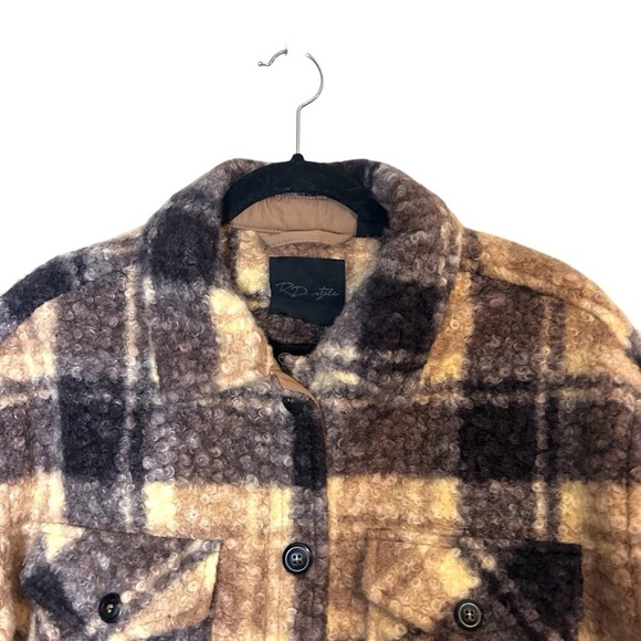RD Zoe Plaid Boucle Short Shacket- Size Large - Picture 7 of 14